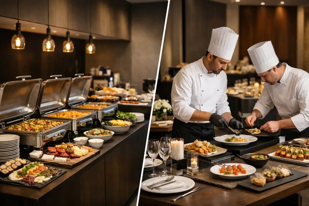 Buffet incluso ou fornecedores separados?