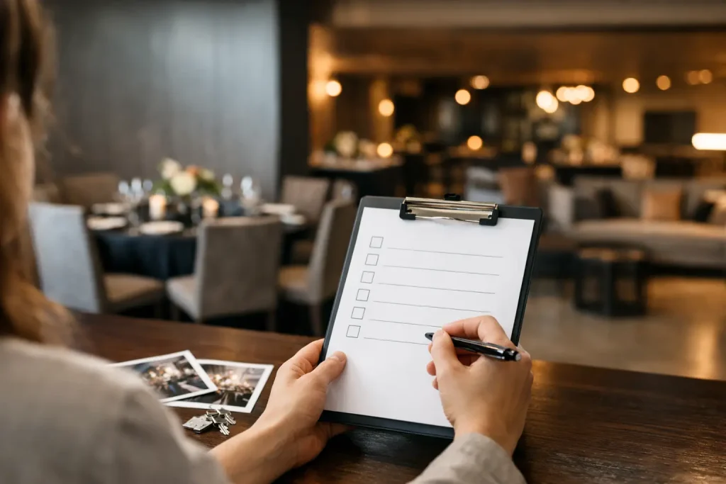 Checklist para contratar casa de eventos