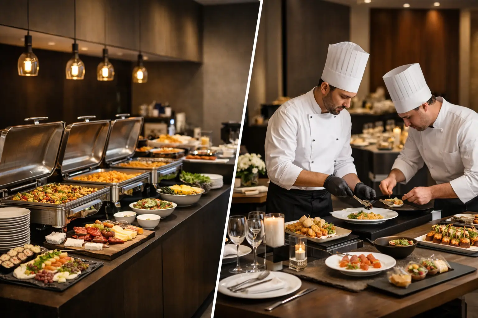 Buffet incluso ou fornecedores separados?