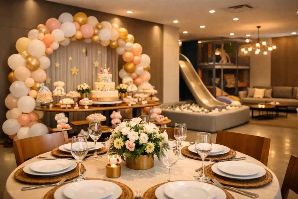 Espaço com estrutura completa para aniversário