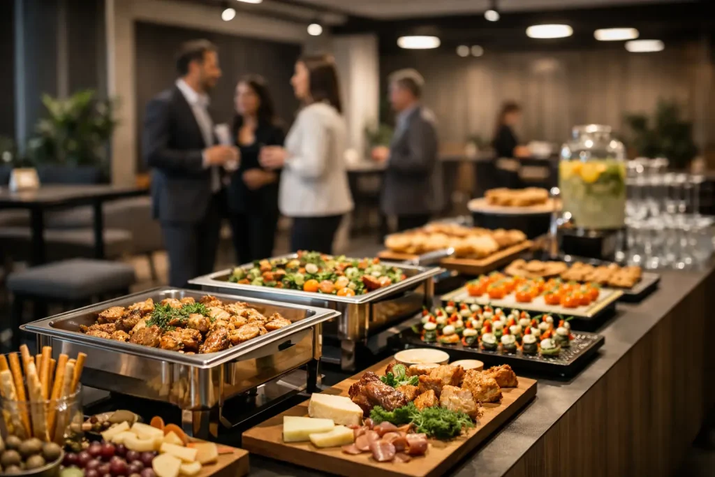 Review de buffet para evento corporativo