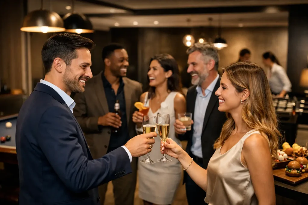 Confraternização de empresa premium, fora do óbvio