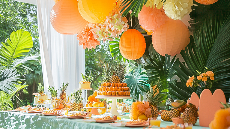 Festa de verão com tema Tropical