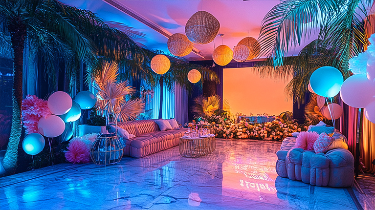 Festa de verão com tema Uma Noite de Verão Nostálgico