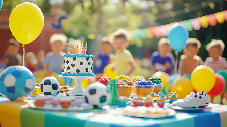 Futebol como opção de temas infantis.